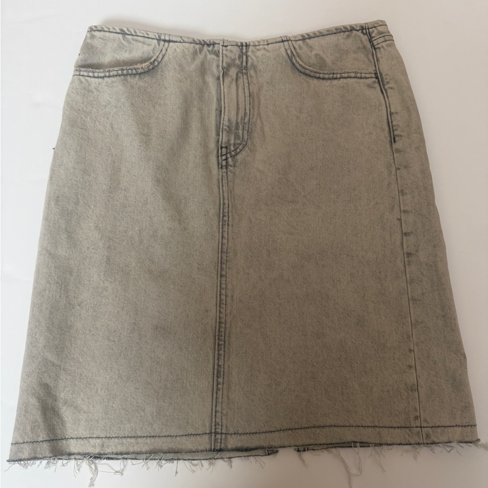 Zara Gray Denim Skirt